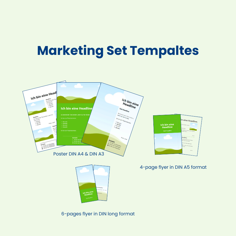 Golf Marketing Set Templates Design Vorlagen für dein Golf Business